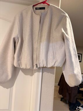 Zara Wool-Blend Bomber Jacket